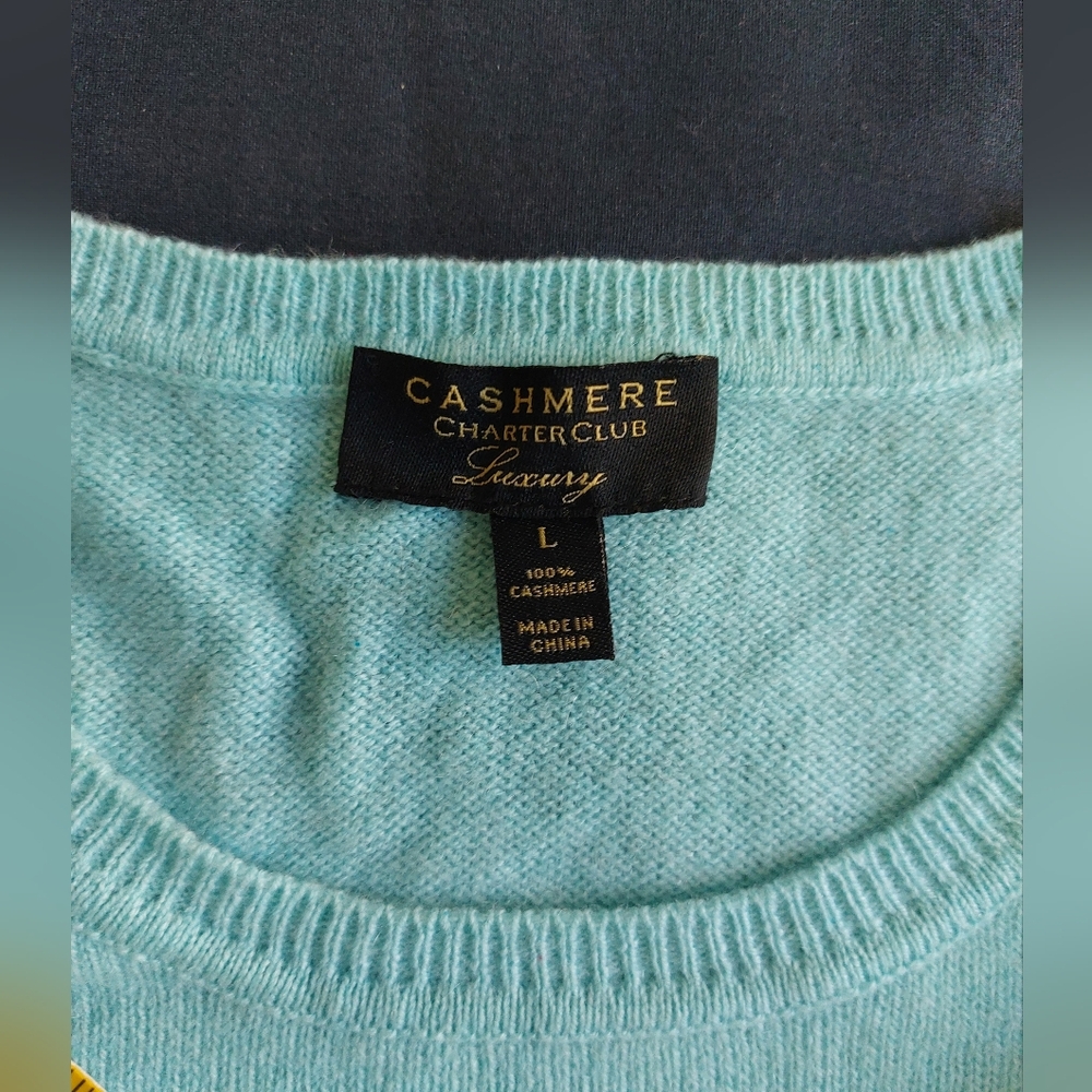 NWOT Charter Club Luxury 100% Cashmere Sweater | Size L - Picture 5 of 8